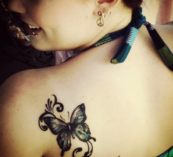 Butterfly Tattoo Designs for Girls (31)