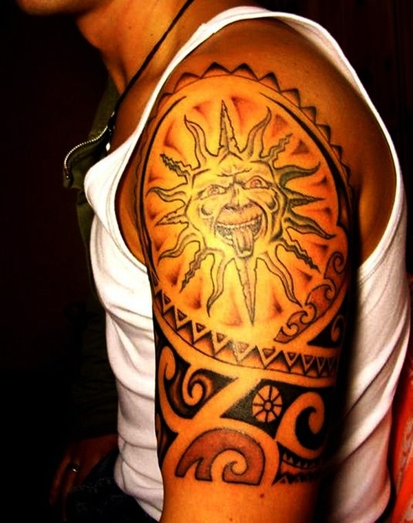 Sun Tattoo Designs for Men and Women (11)