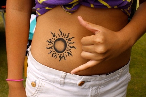 Sun Tattoo Designs for Men and Women (17)