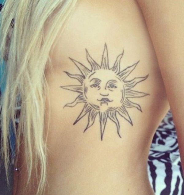 Sun Tattoo Designs for Men and Women (27)