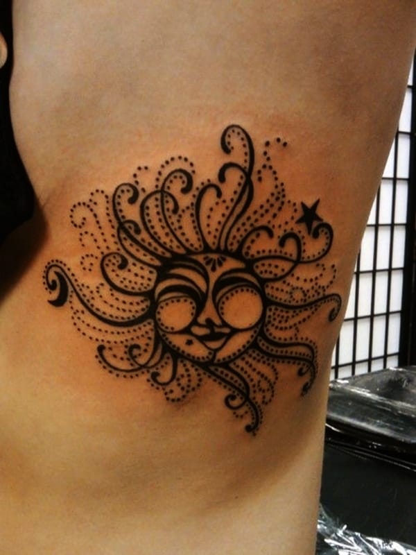 Latest 45 Dynamic Sun Tattoo Designs for Men and Women