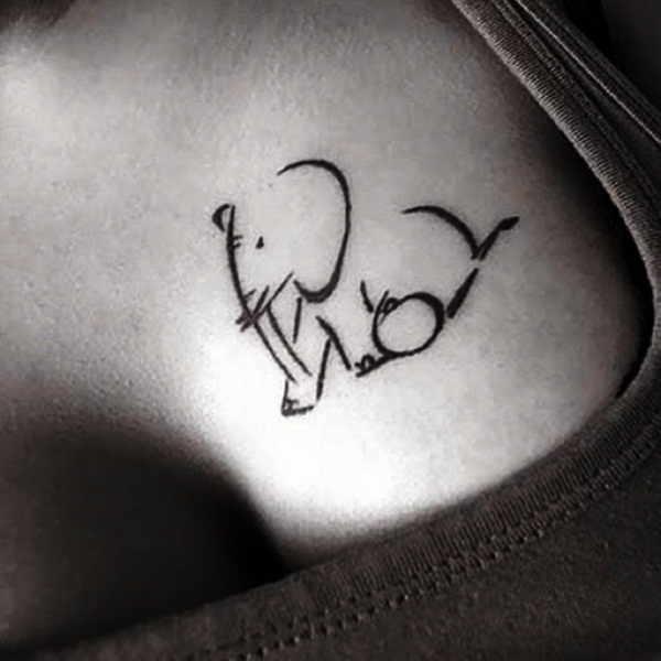 Elephant Tattoo Designs for Girls14