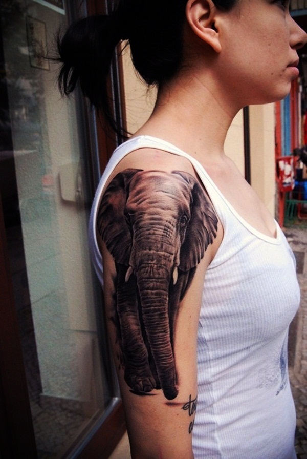 Elephant Tattoo Designs for Girls20
