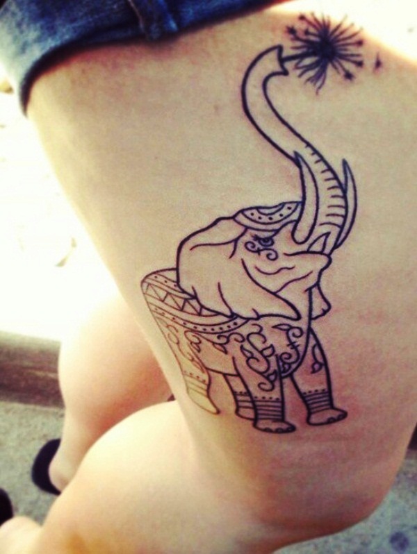 Elephant Tattoo Designs for Girls22