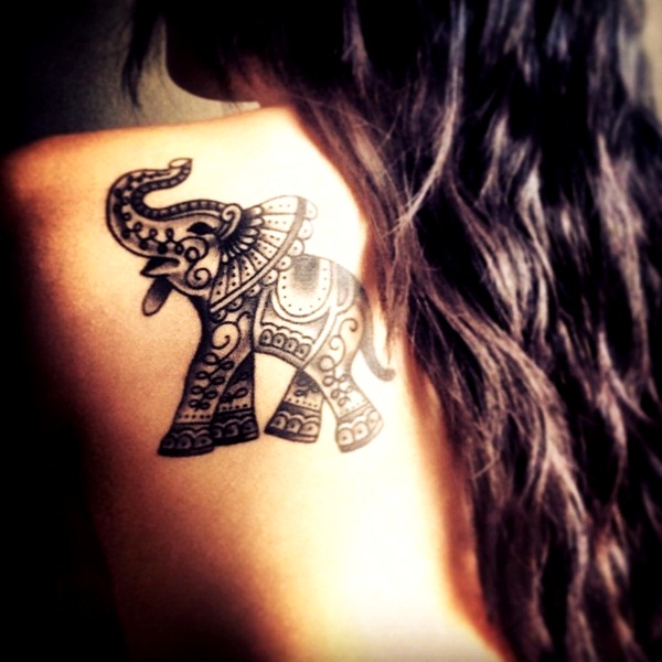 Elephant Tattoo Designs for Girls31