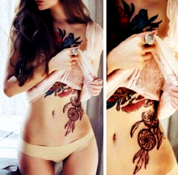 Sexy Dreamcatcher Tattoo Designs for Girls18.1