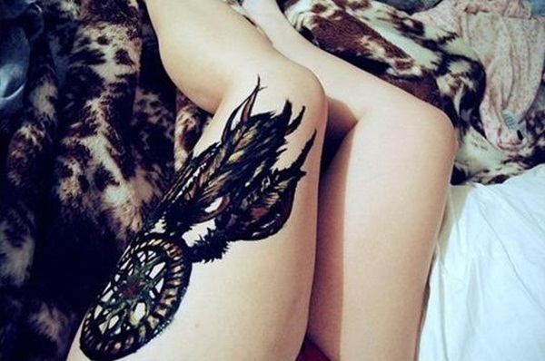 Sexy Dreamcatcher Tattoo Designs for Girls7