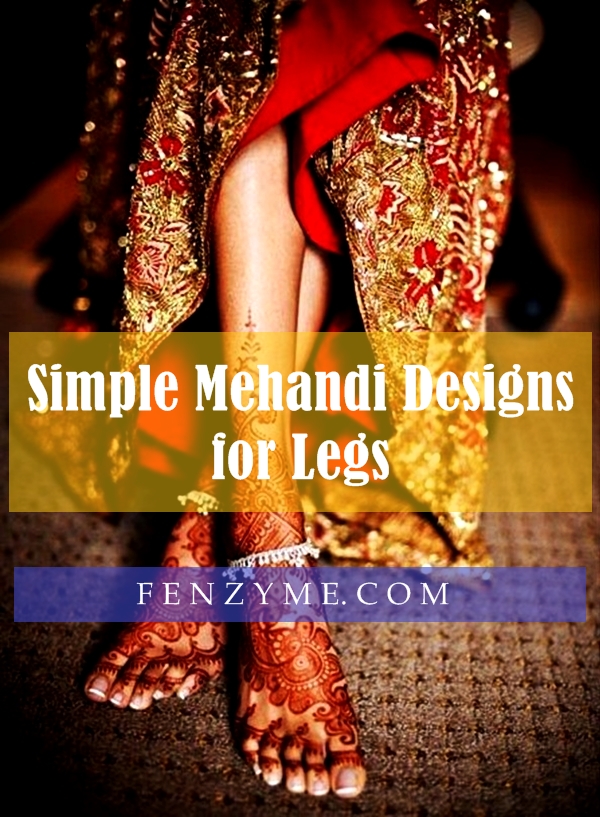 Simple Mehandi Designs for Legs1.1