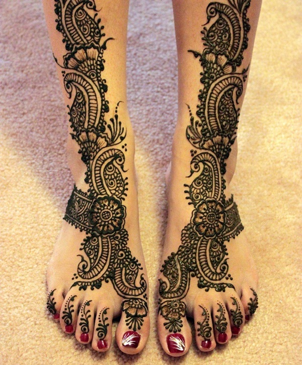 Simple Mehandi Designs for Legs18