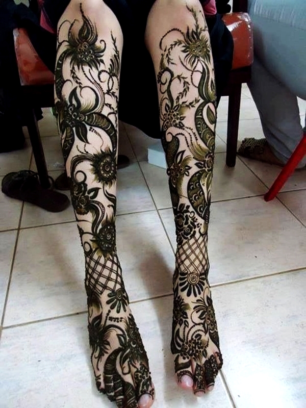 Simple Mehandi Designs for Legs24