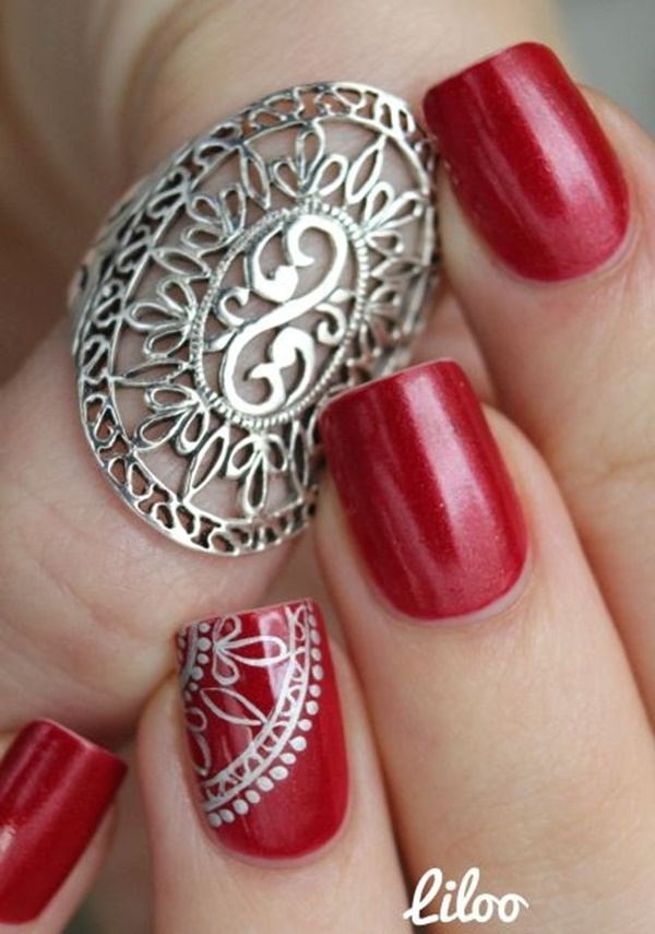 50 Red Nail Art Designs and ideas to express your attitude