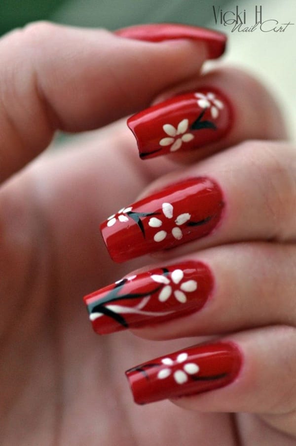 50 Red Nail Art Designs and ideas to express your attitude