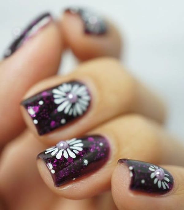 45 Easy Flower Nail Art Designs for Beginners