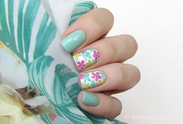 45 Easy Flower Nail Art Designs for Beginners