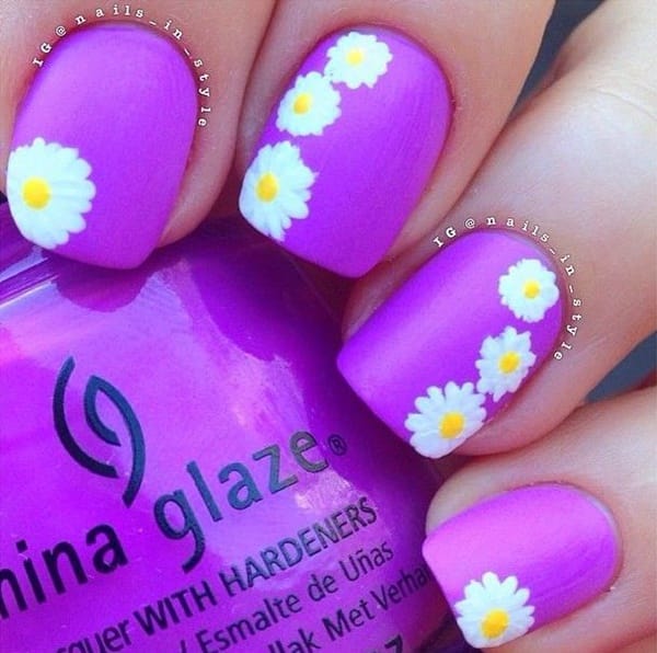 45 Easy Flower Nail Art Designs for Beginners