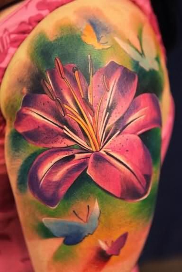Lily tattoo designs for Girls (37)