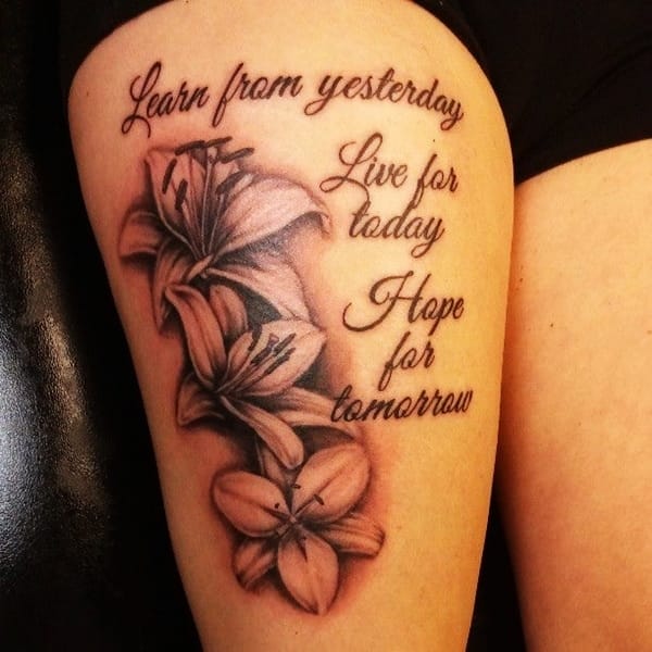 Latest 45 Lily Tattoo Designs for Girls