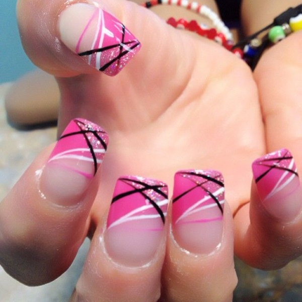 Pink Nail Art Designs for Beginners11