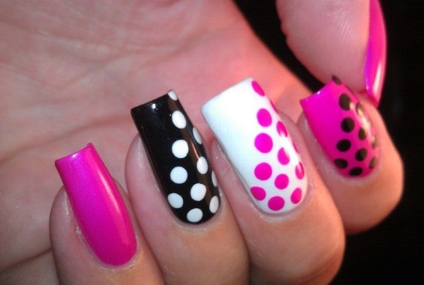 Pink Nail Art Designs for Beginners13
