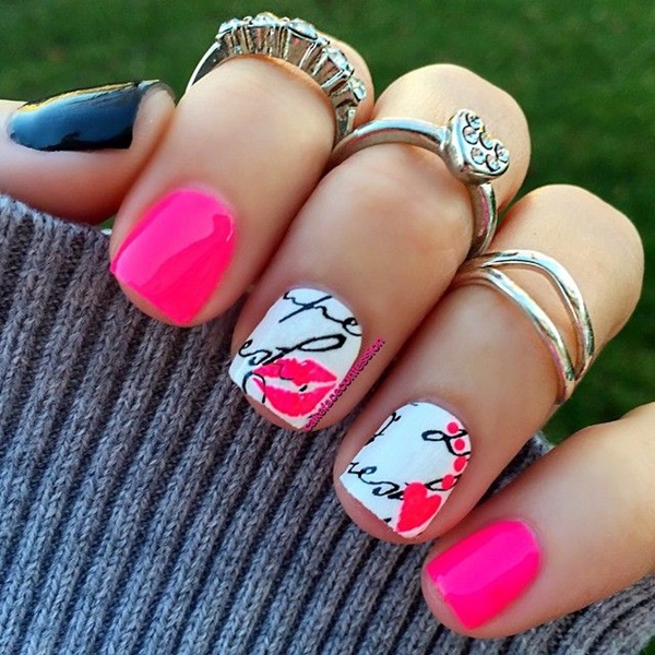 Pink Nail Art Designs for Beginners16