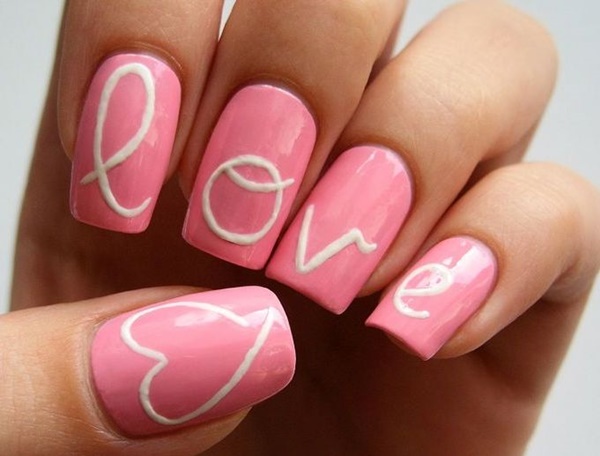 Pink Nail Art Designs for Beginners18