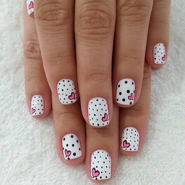 50 Cute Pink Nail Art Designs for Beginners: 2015