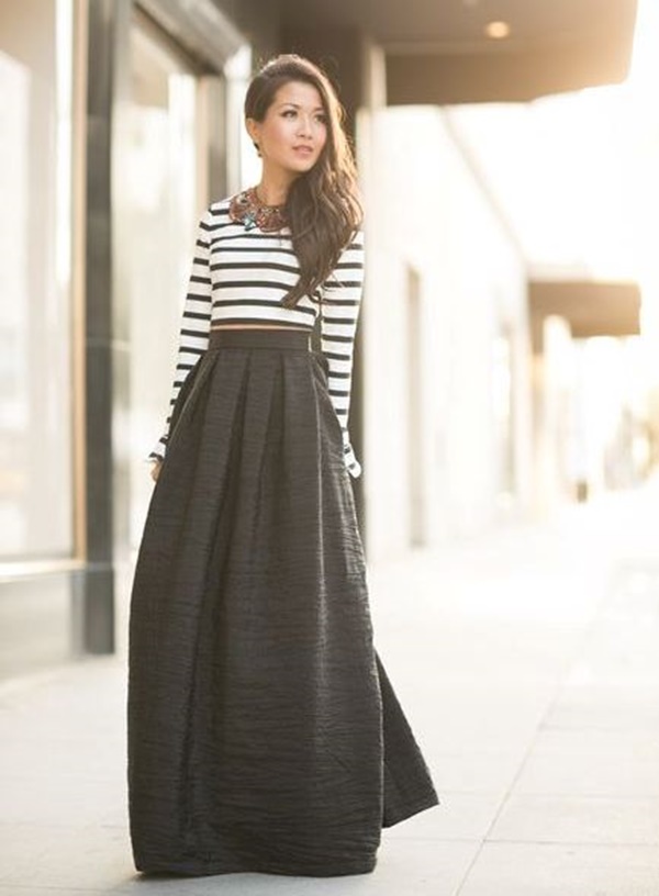 Maxi Skirt Outfits Ideas for Girls1