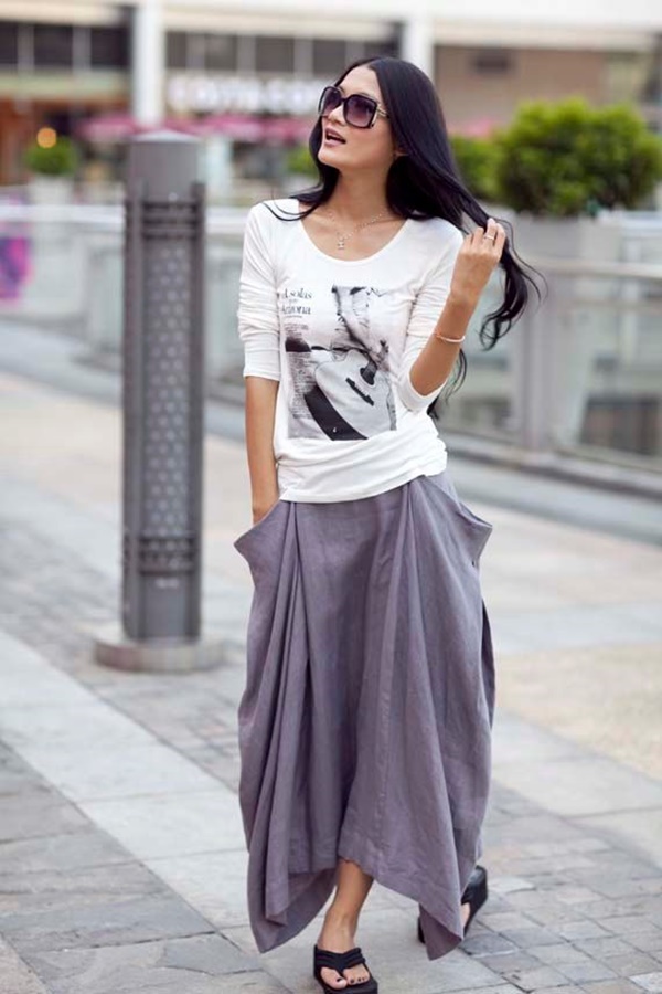 Maxi Skirt Outfits Ideas for Girls18