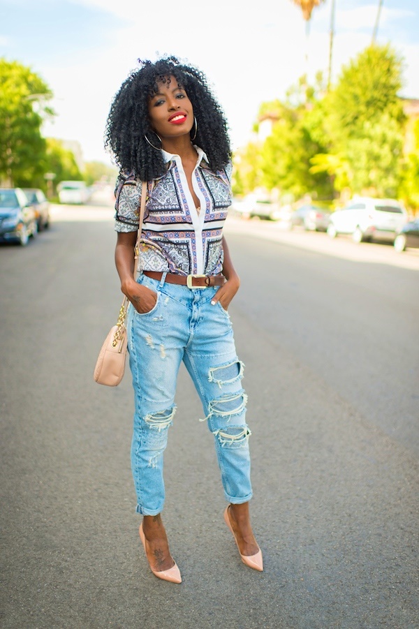 Styling Ideas to wear high waisted Shorts and Jeans0081