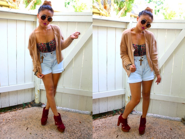 Styling Ideas to wear high waisted Shorts and Jeans0531