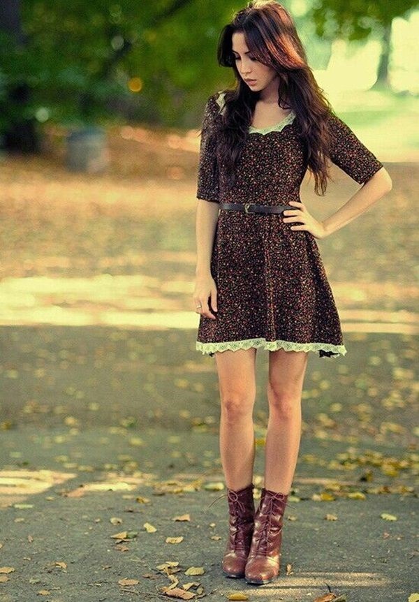 Latest Fall Fashion Outfits with Boots for Teens (19)