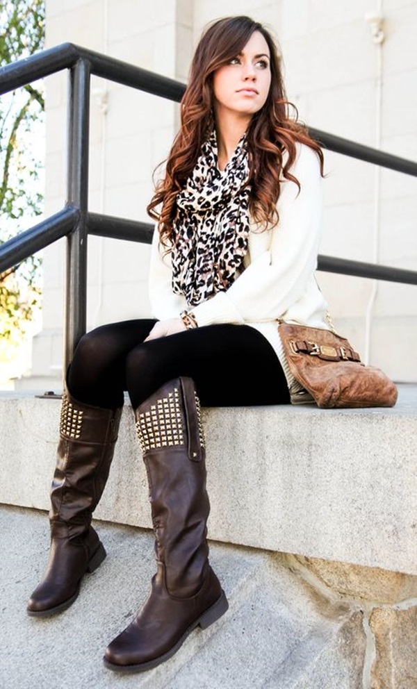 Latest Fall Fashion Outfits with Boots for Teens (23)