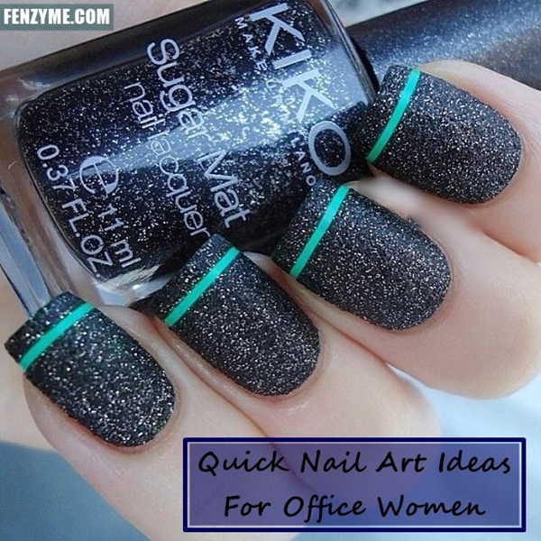 Quick Nail Art Ideas for Office Women (1)