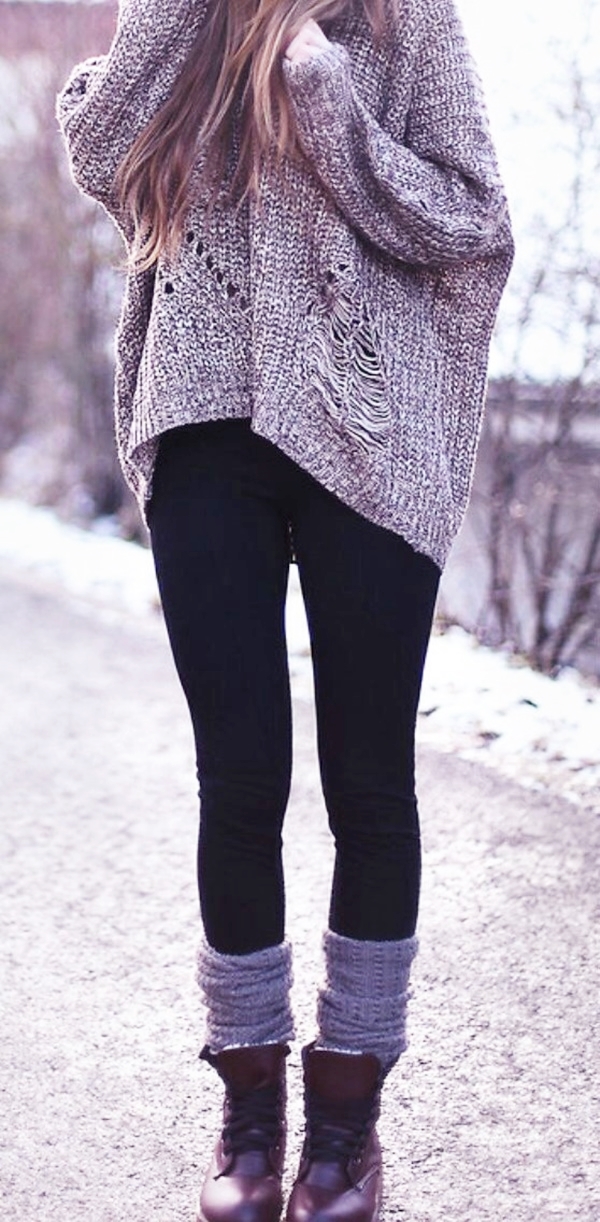 Stylish Ways to Wear Leggings in winter1