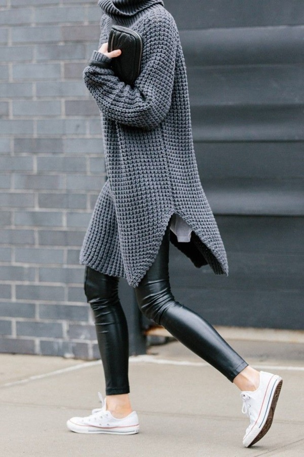Stylish Ways to Wear Leggings in winter44