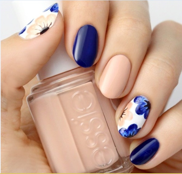 Inspirational Blue Nail Art Designs And Ideas Fashion Enzyme