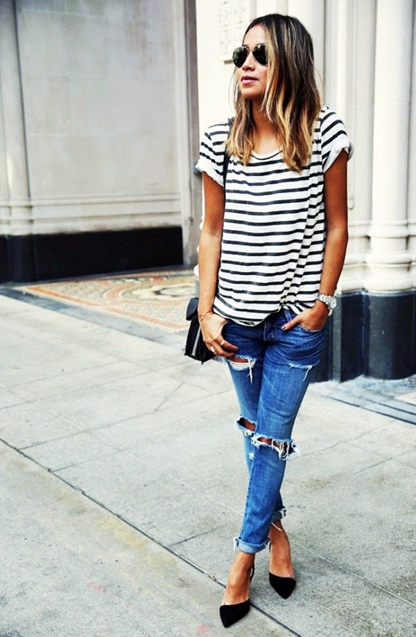 45 Ripped Jeans Outfit Ideas Every Stylish Girl Should Try Fashion Enzyme