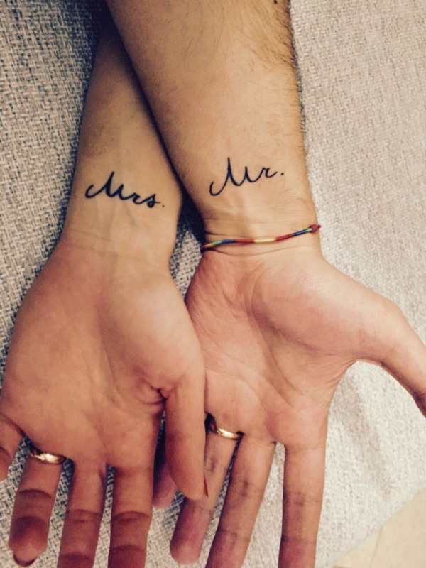 35 Cute His And Hers Matching Tattoos For Couples